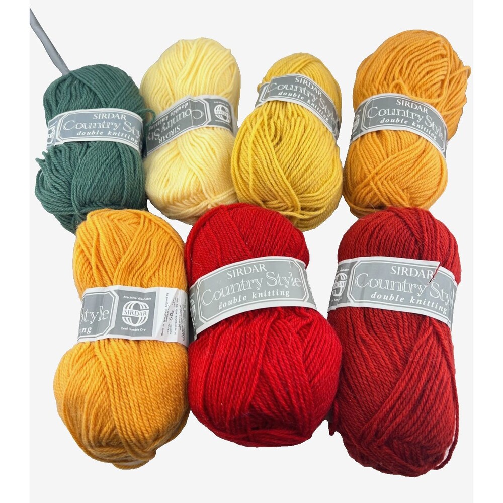 Sirdar Country Style DK Yarn Lot of 7 Skeins Multicolored Wool Blend ENGLAND